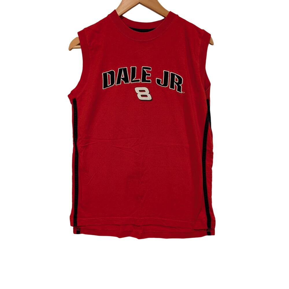 Vintage Nascar Winners Circle Dale Jr 8 Graphic Tank Top Shirt Red Racing Sports